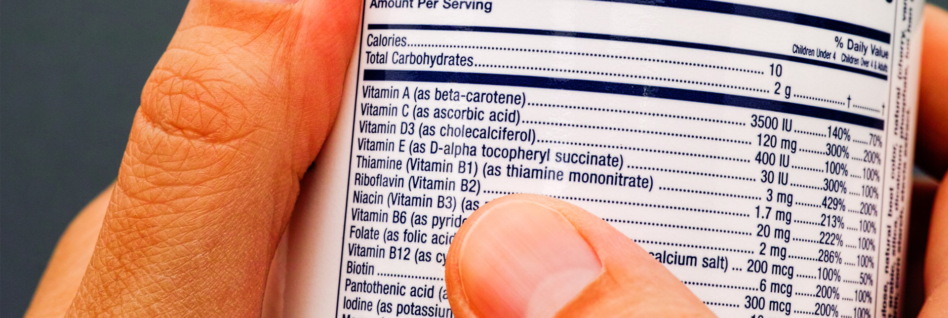 El etiquetado de vitaminas en los alimentos | ¿Qué quieren decir?