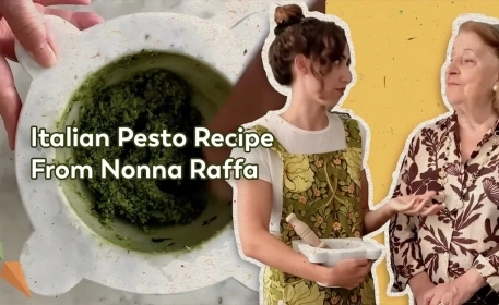 Making Traditional Italian Pesto With Nonna Raffa | Family Recipes
